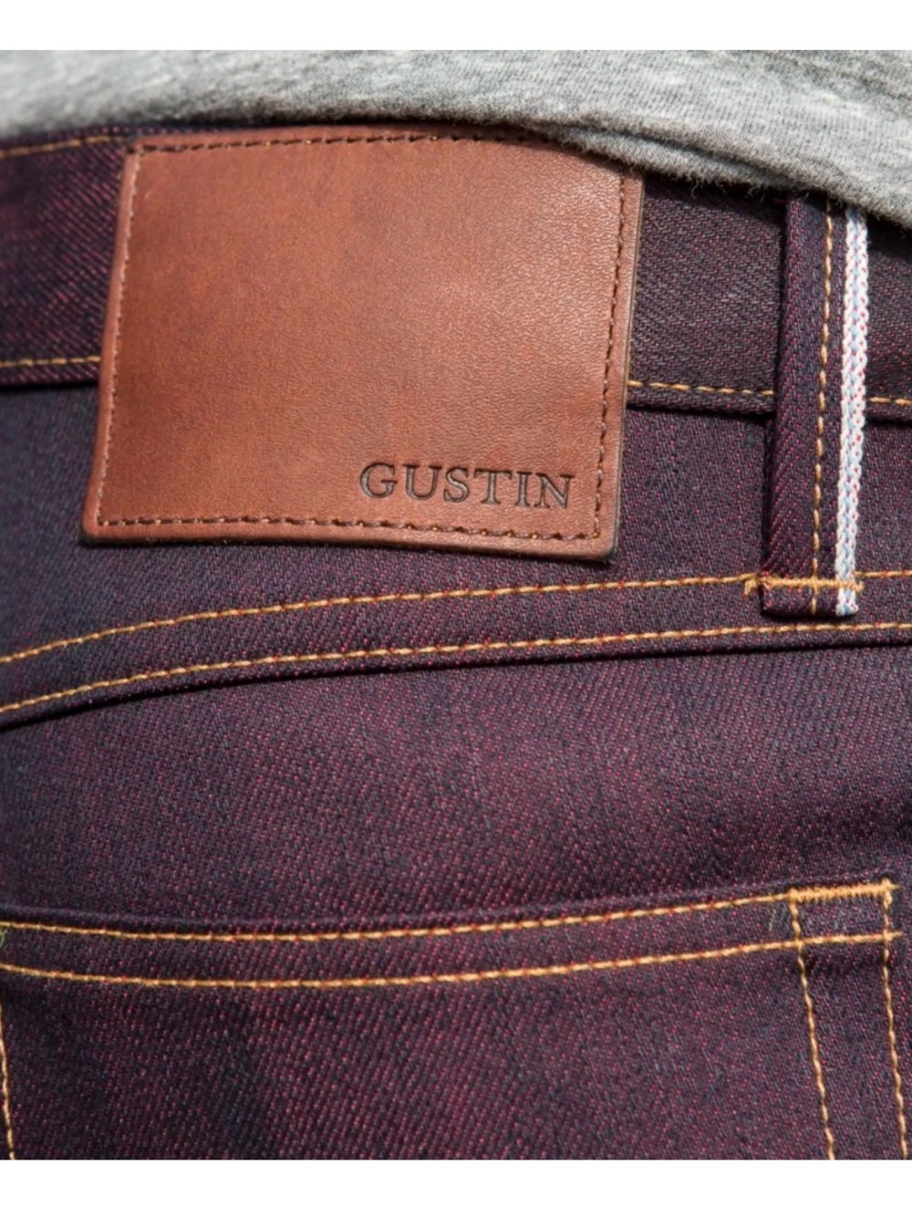 GUSTIN #321 The Red Fire - Selvedge Denim Jeans - 35 x 36 - Picture 7 of 14